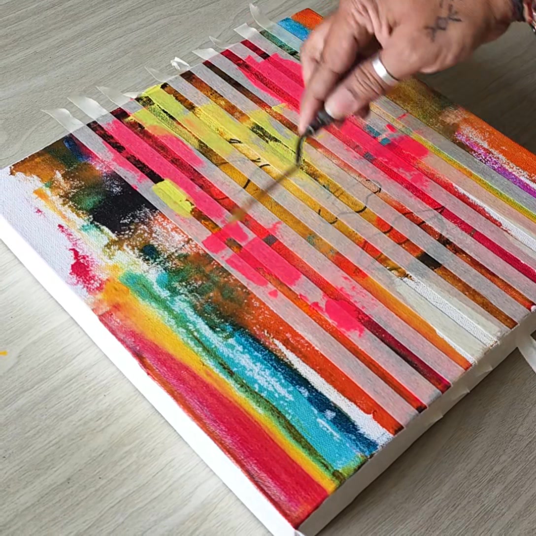 Amazing painting technique 😍😍😍 Easy acrylic painting 🎨 ️ ️ ...