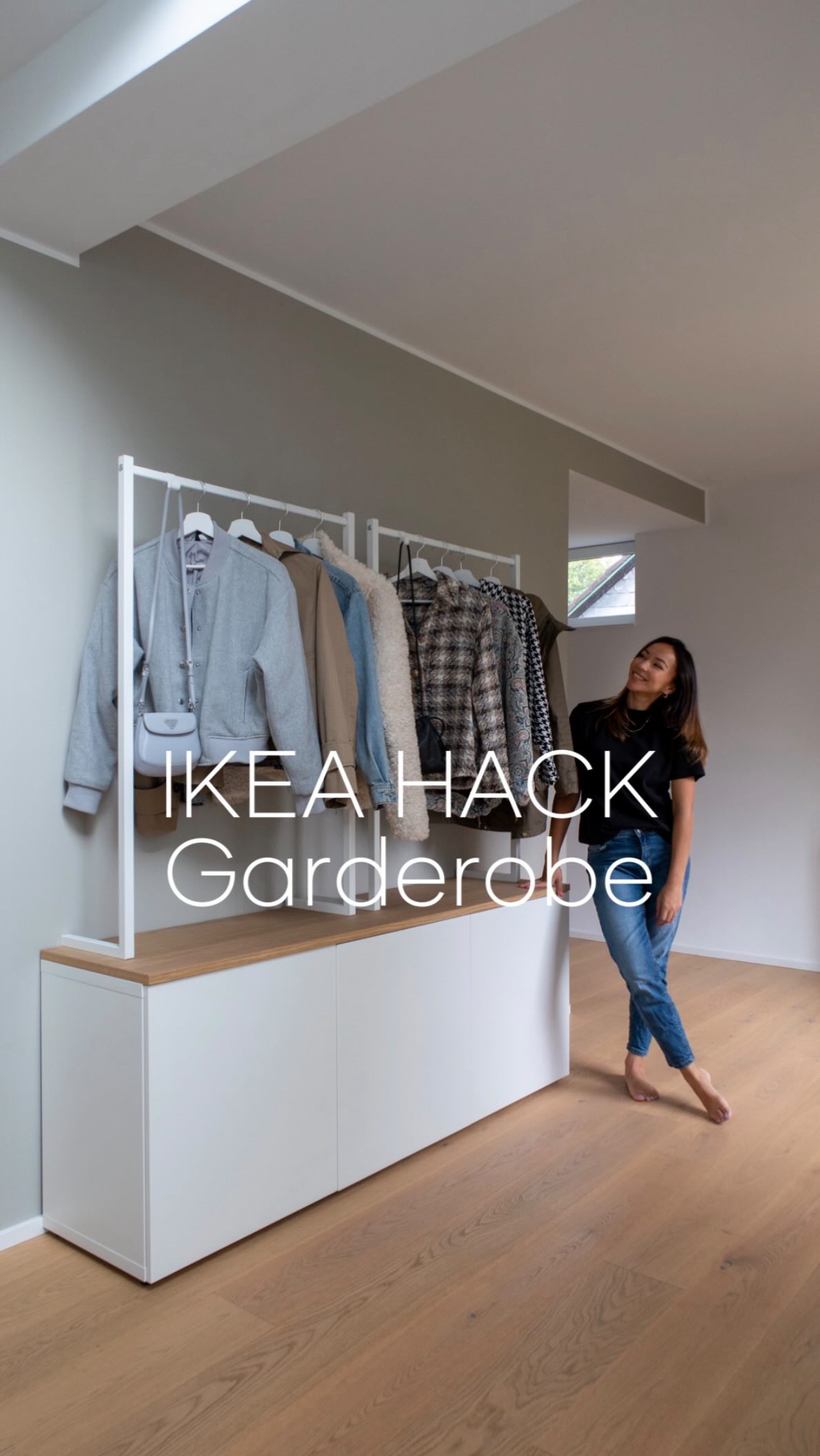 IKEA HACK - Garderobe 😊 Du hättest gerne eine schicke und preiswerte Garderobe, mit viel Platz für Jacken & Schuhe? Kein Problem 🥰…hier eine Möglichkeit! , Alles was du brauchst 👇:,