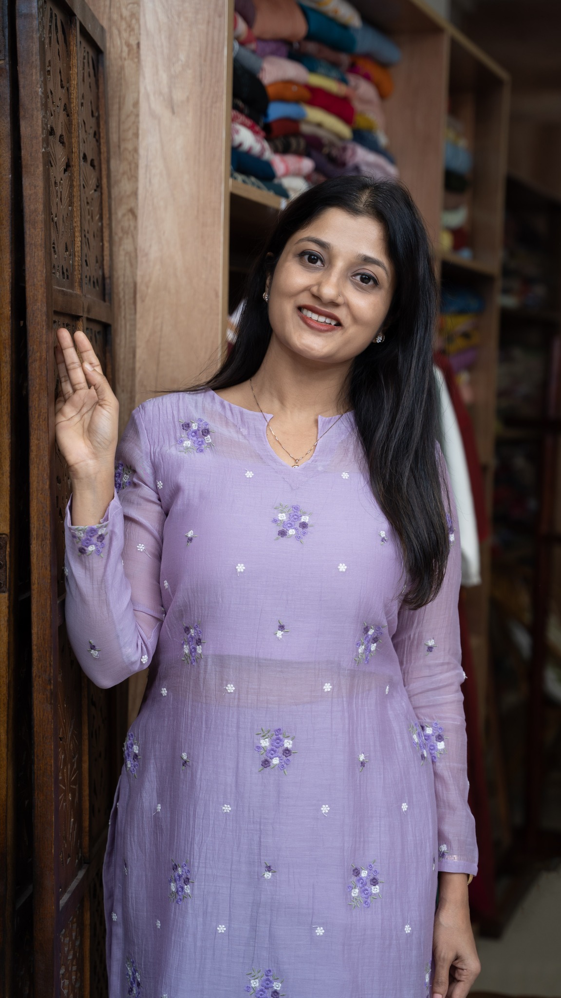 Designed for comfort, styled for compliments — Mul Chanderi suit ...