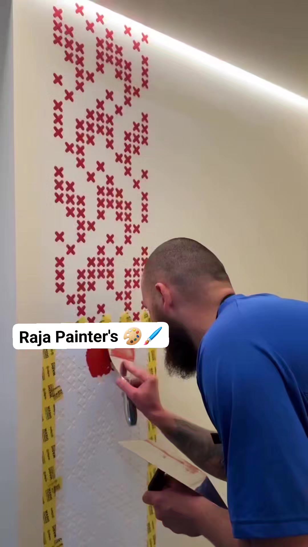 Paint design working 🎨🖌️ Wall #paint #texture #work #training #design ...