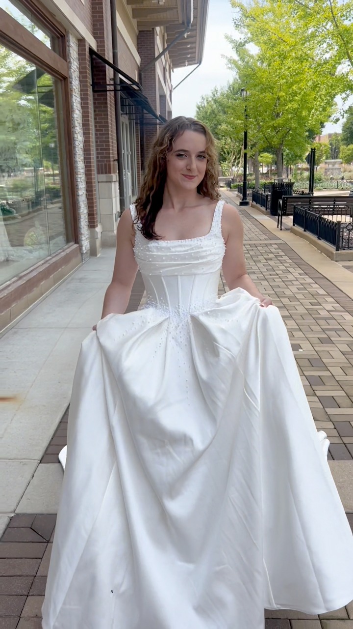 boulevard bride homecoming dresses Which of these four stunning wedding would you choose? 🤍, #weddingdress #whichdress #bridalboutique #boulevardbride #weddingdressshopping | square neck Dress
