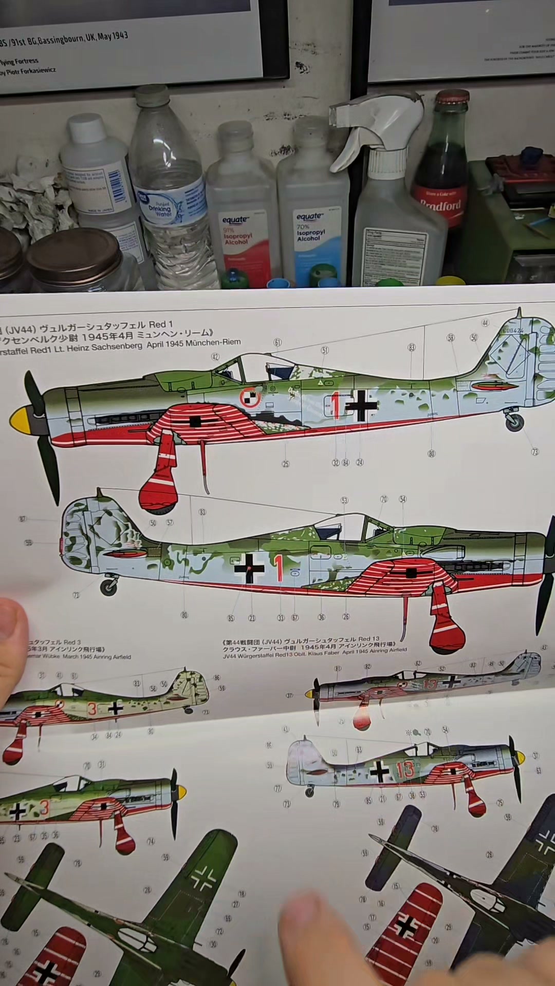 Eduard 1/48 FW190D-9 JV44 'Platzschutz' with Tamiya 1/48 Me262A-1a