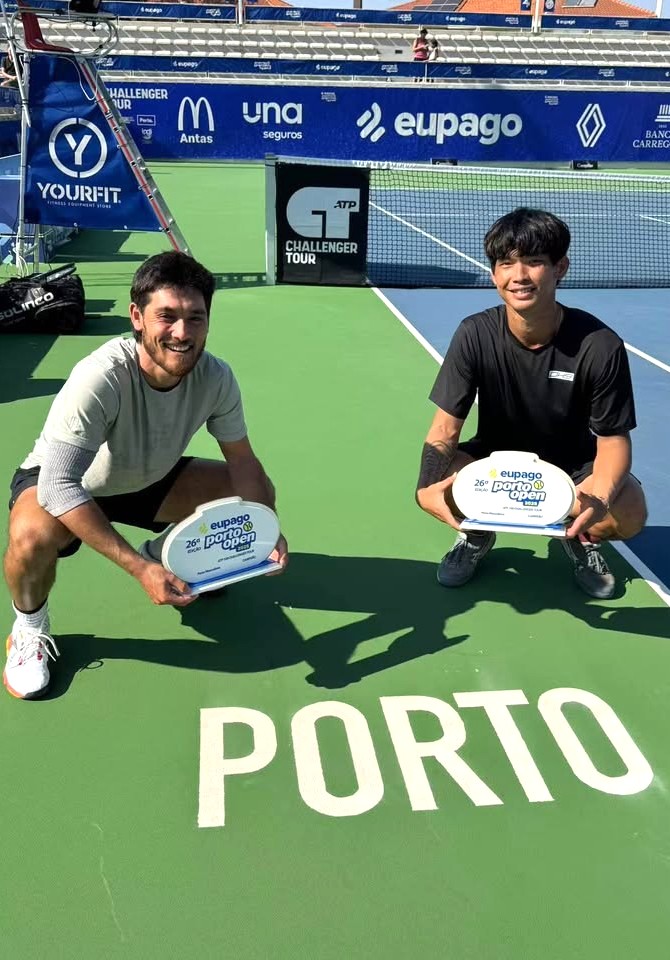 🇹🇼 榮耀的一刻，和大家共享！ 恭喜 🇹🇼 #何承叡 和George Goldhoff(美國)搭檔，勇奪 #ATP男網挑戰賽波多站 男雙冠軍 ...