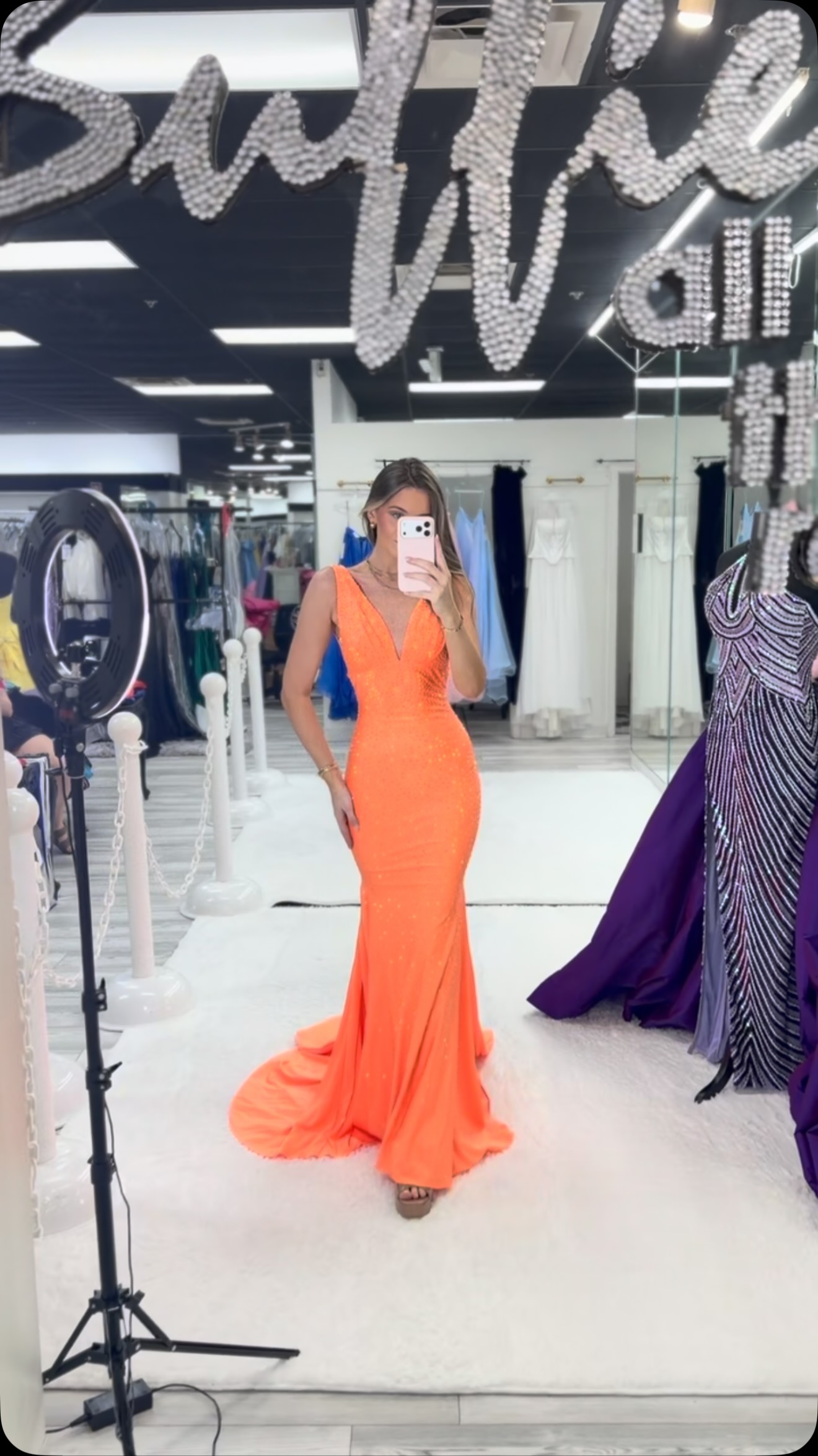 formal dress shops little rock ar We heard you’ve been waiting to see this one on the body!!!🧡💛🔥 Johnathan Kayne , #JohnathanKayneDress #buffiesgirl #buffiesalltherage #Hoco | Buffie's All The Rage Guest of wedding
