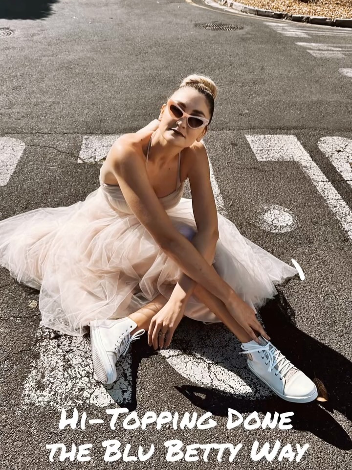 Bettyページ Blu Betty's hi-top sneaker has officially entered her main