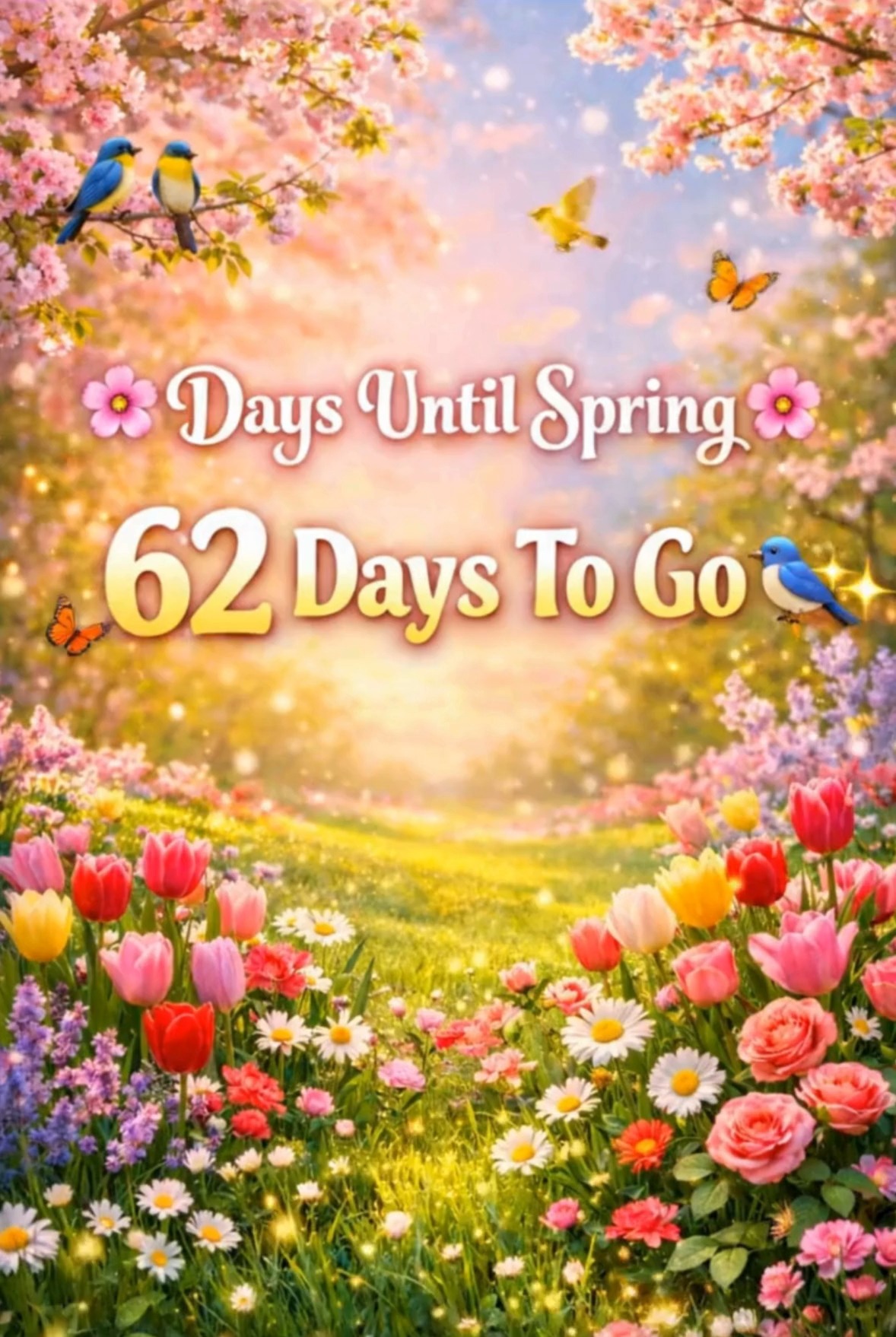 🌸 62 Days Until Spring! 🌸 Spring is getting closer and closer! 🌷 Just ...