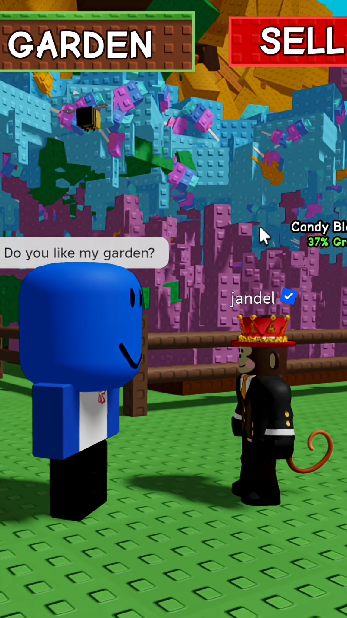 Face reveal of the owner of grow a garden! #roblox #toslow #shorts ...