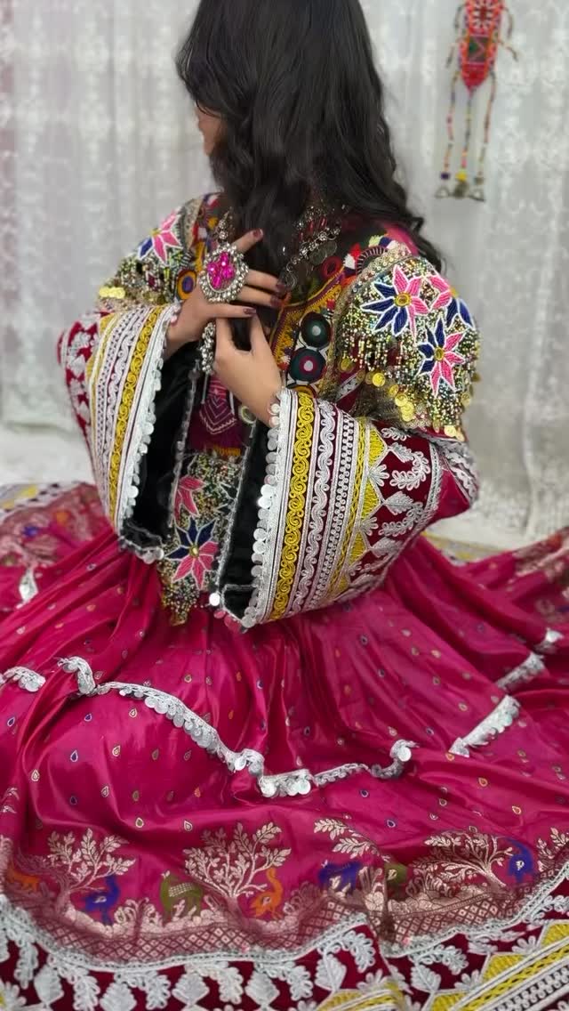 Elegant and comfortable Afghan traditional frock designed for long wear. Custom made dresses available with worldwide delivery. , Contact: +923339108002 , #AfghanDress #TraditionalWear #EthnicClothing 