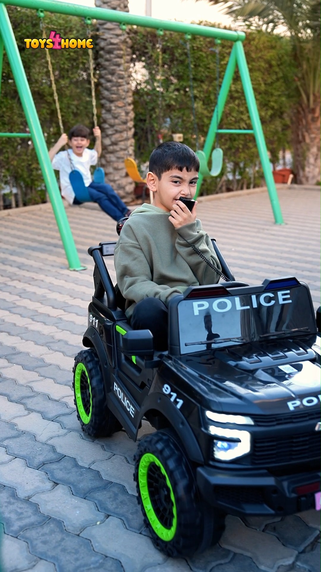 سيارة جيب شرطة كهربائية شيفروليه دفع رباعي للأطفال-اضاءة شرطة - مايك ...