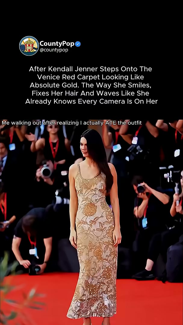 kendall jenner dress rose gold owned the Venice red carpet like every camera was hers ✨💛 #kendalljennerfansأبون COO-UK