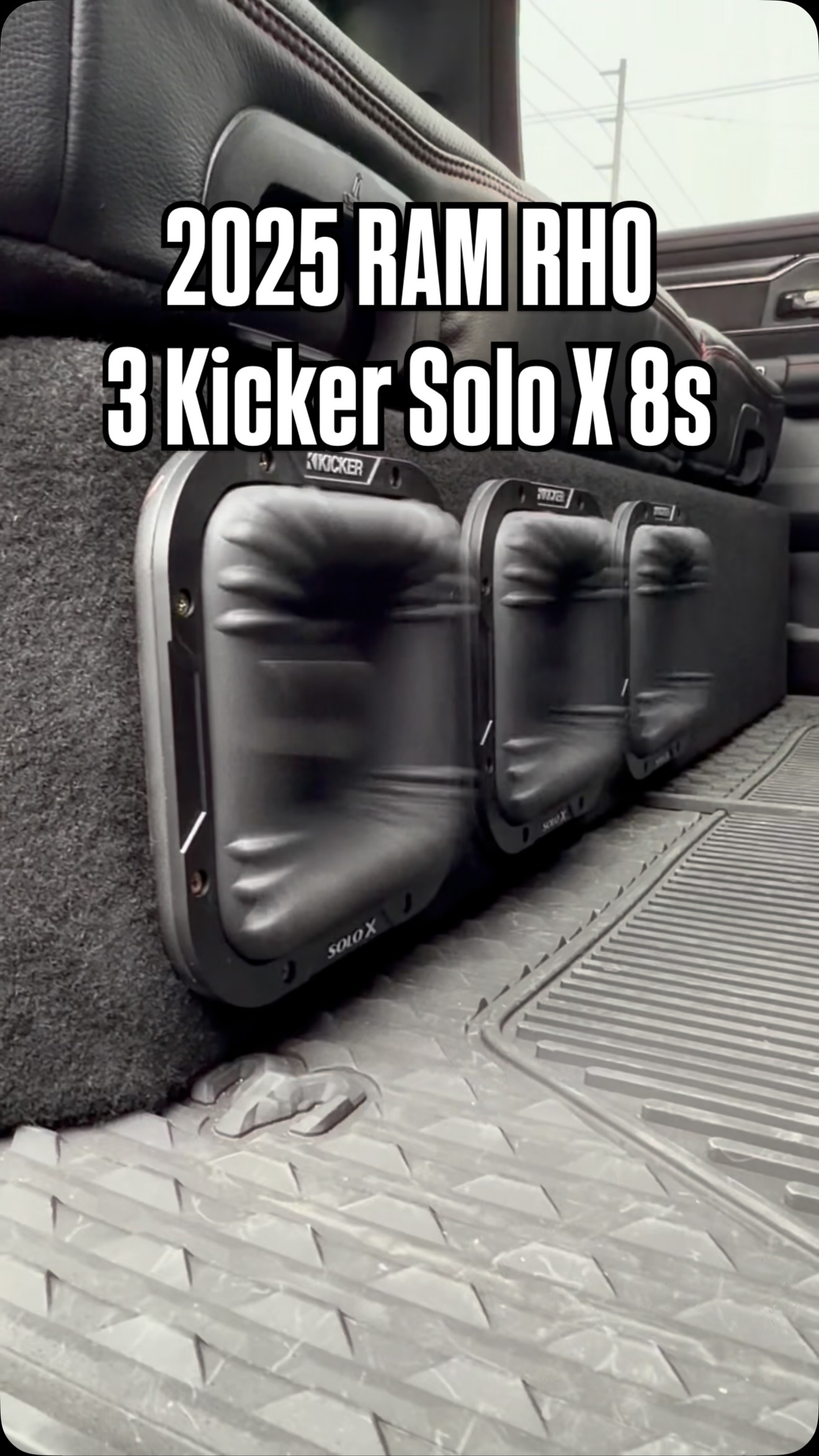 2025 RAM RHO Build with 3 Kicker Solo X 8s, in our Custom Ported Sub ...