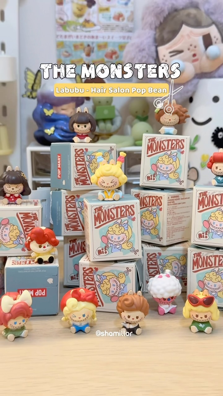 Unbox POP BEAN THE MONSTERS Hair Salon Series #Popmartvn #popmart