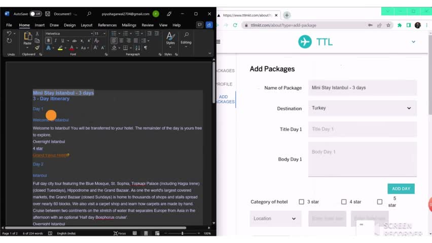 How to Upload Packages | Learn How to Upload Packages on TTL Register ...