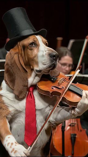 Basset Hound Orchestra Performs Mozart Symphony No. 40 in G Minor