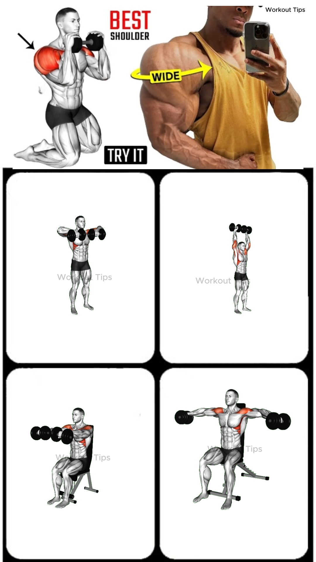 How to get bigger Shoulders 🔥 | Workout Tips | Facebook