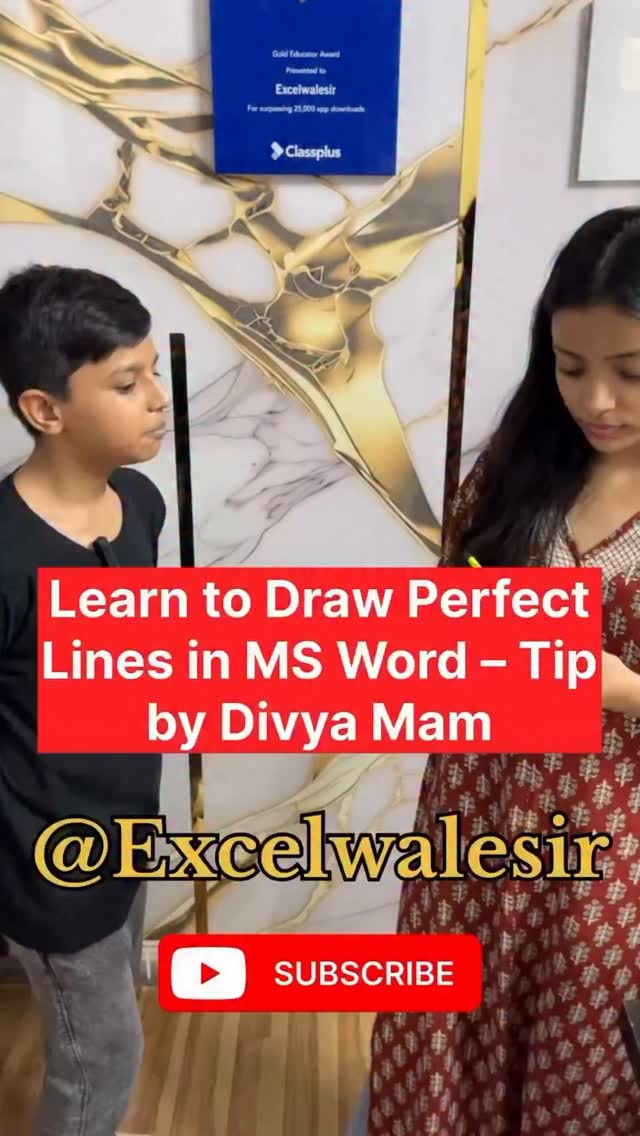 Simple MS Word Hack: Draw Multiple Lines Easily | Divya Mam Tips # ...