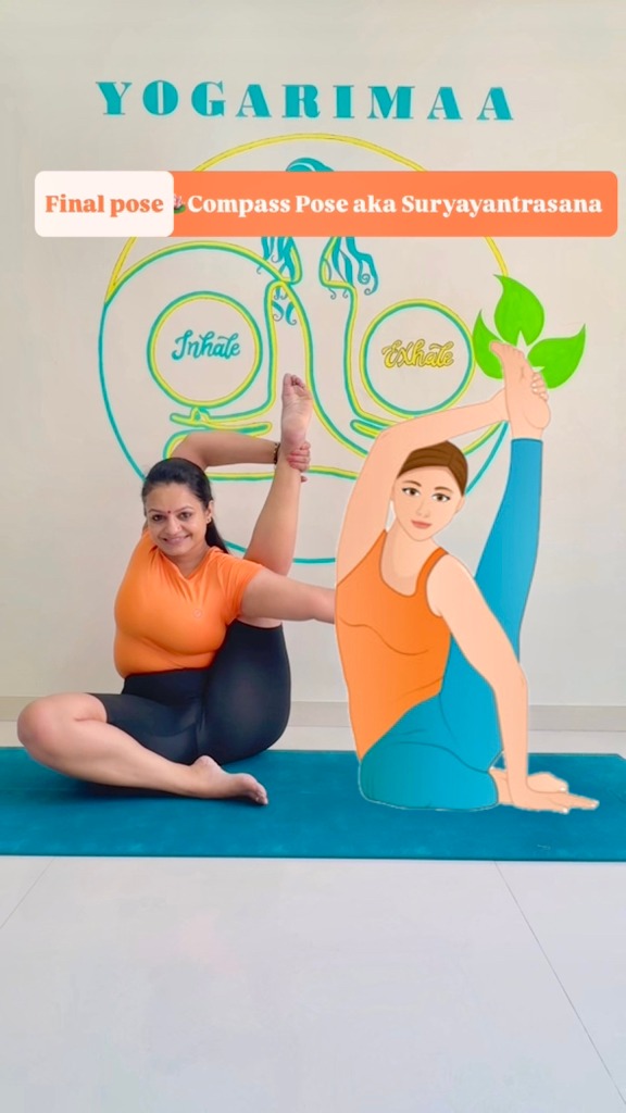 Struggling to hold & stretch your Compass Pose😥😰Let’s make it easy 👍 ...