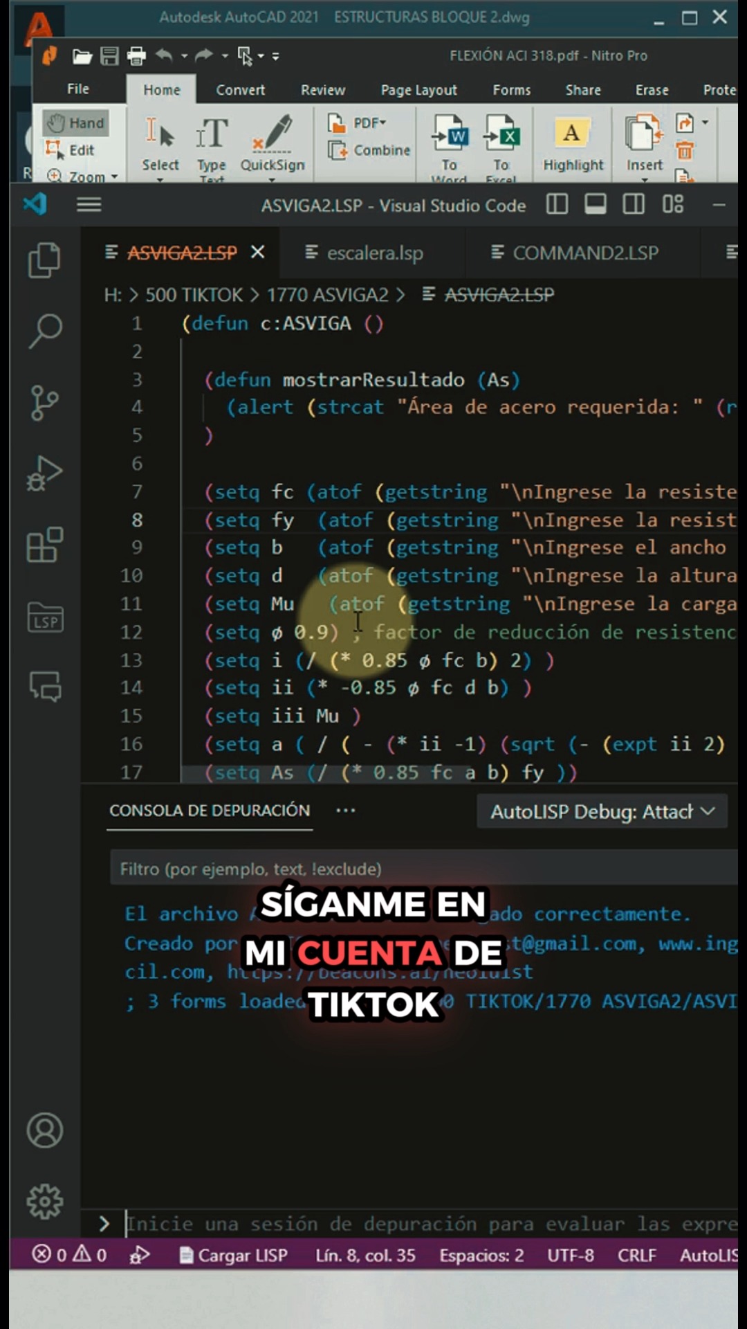 GENERA AUTOMÁTOCAMENTE la Memoria de Cálculo de acero en una viga con ...