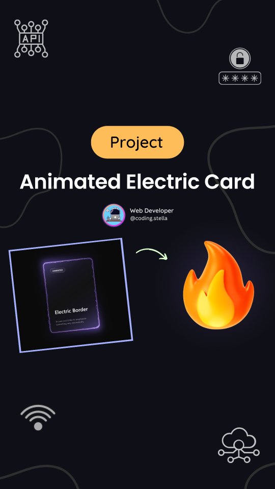 Animated Electric Card using HTML CSS JS 😈☠️ Next Level Animation Card ...