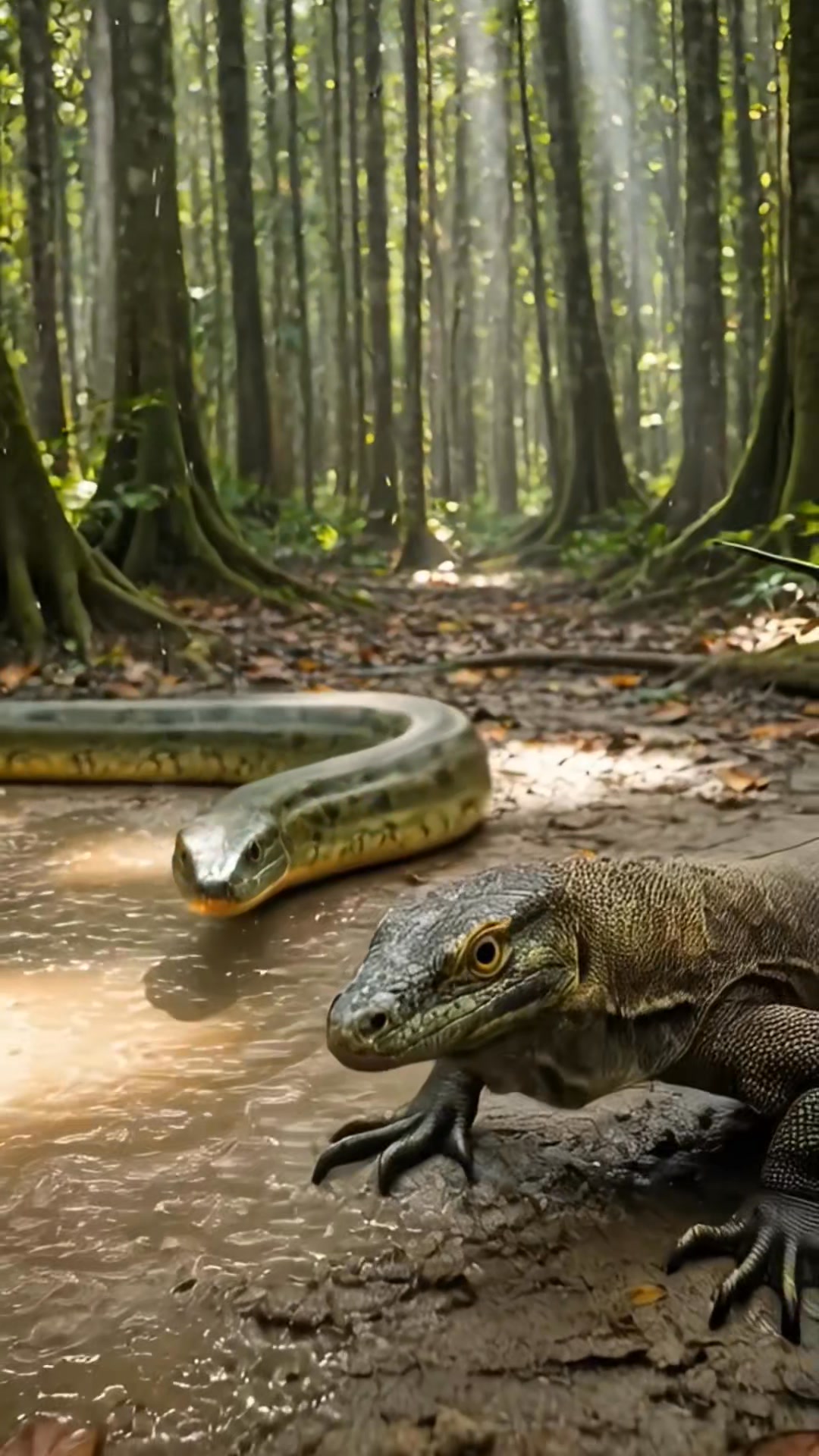 a lizard vs python are fighting gain #animals #usa #trandingusa #fypusa ...