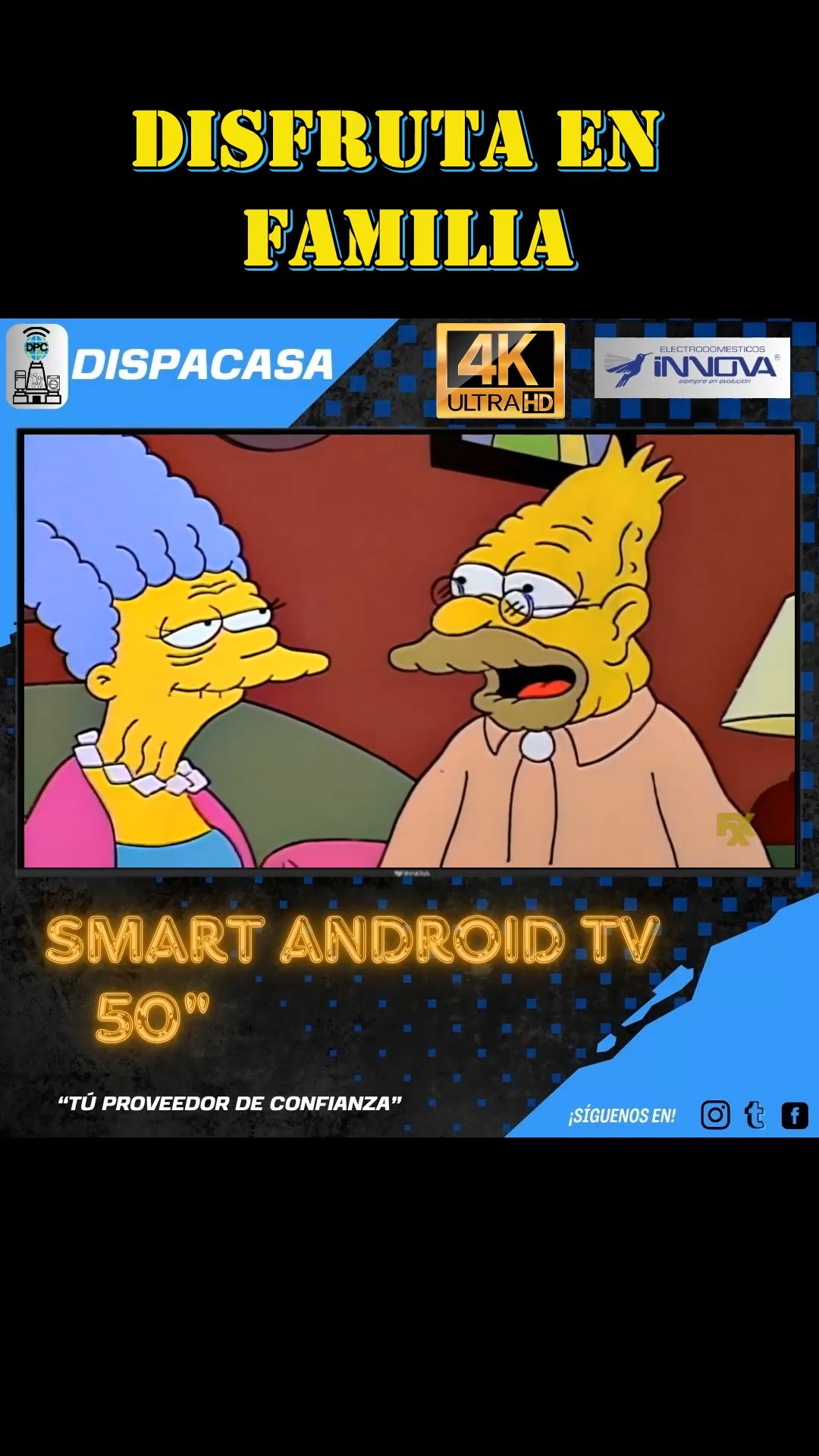 La época dorada de los Simpsons en tú nueva SMART ANDROID TV de 50