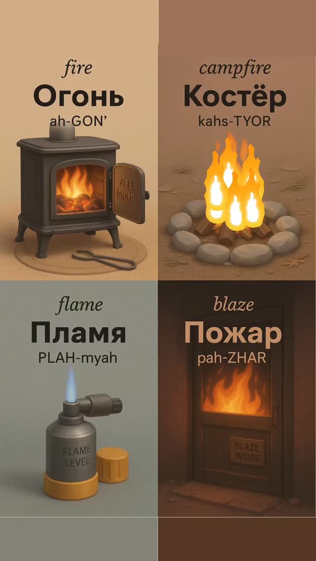 One topic down: fire. 217 topics to fluency — link in bio. # ...