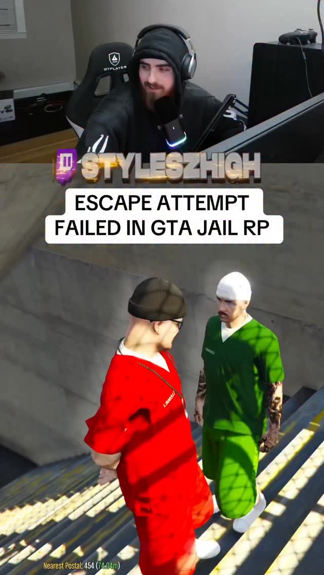 Escape attempt failed in gta jail rp #fivem #gtarp #gta #grandtheftauto ...