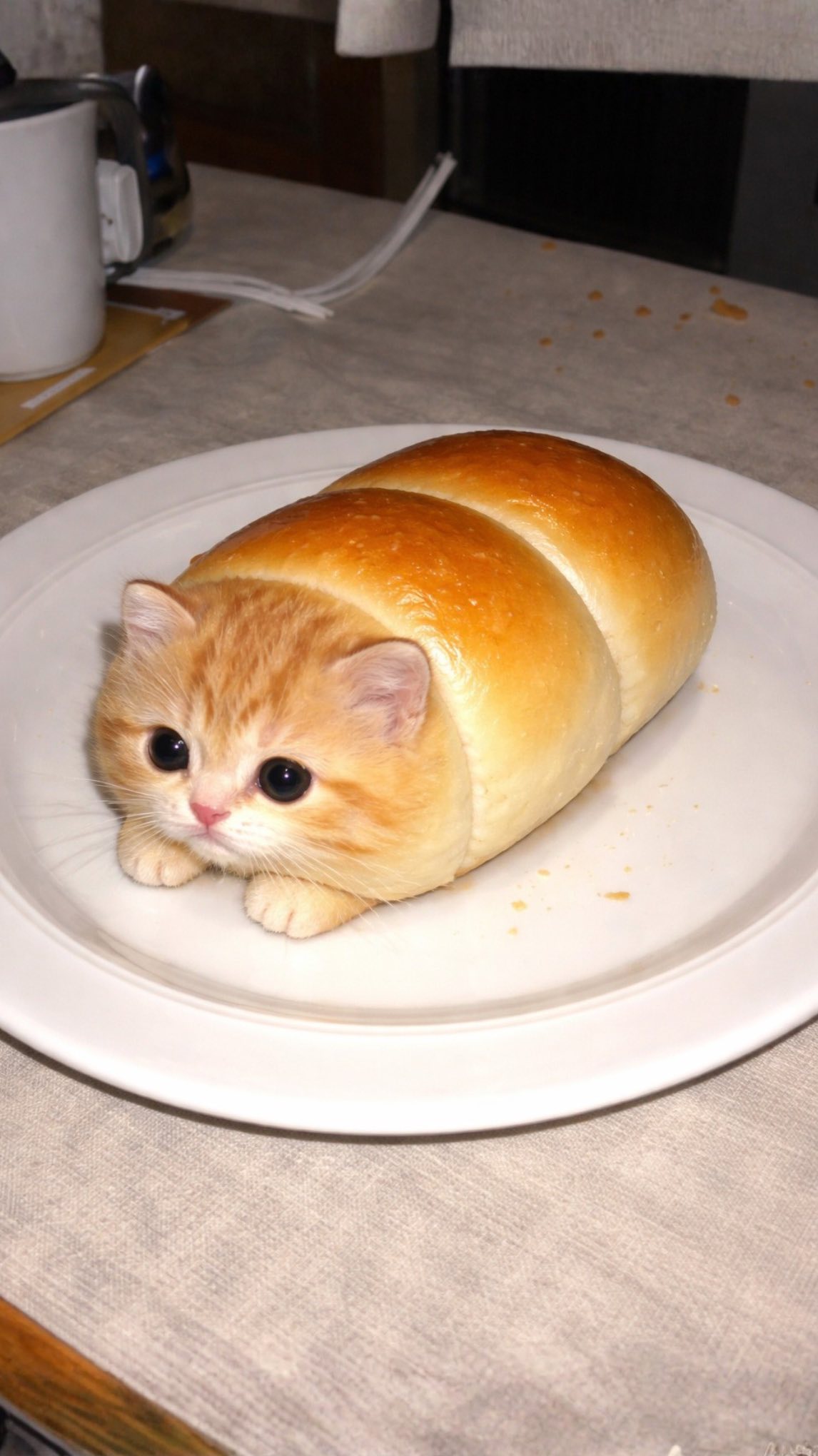 Butter Roll Cat 🐾🍞 #cat #kitten #bread | Cat Vlog | Facebook