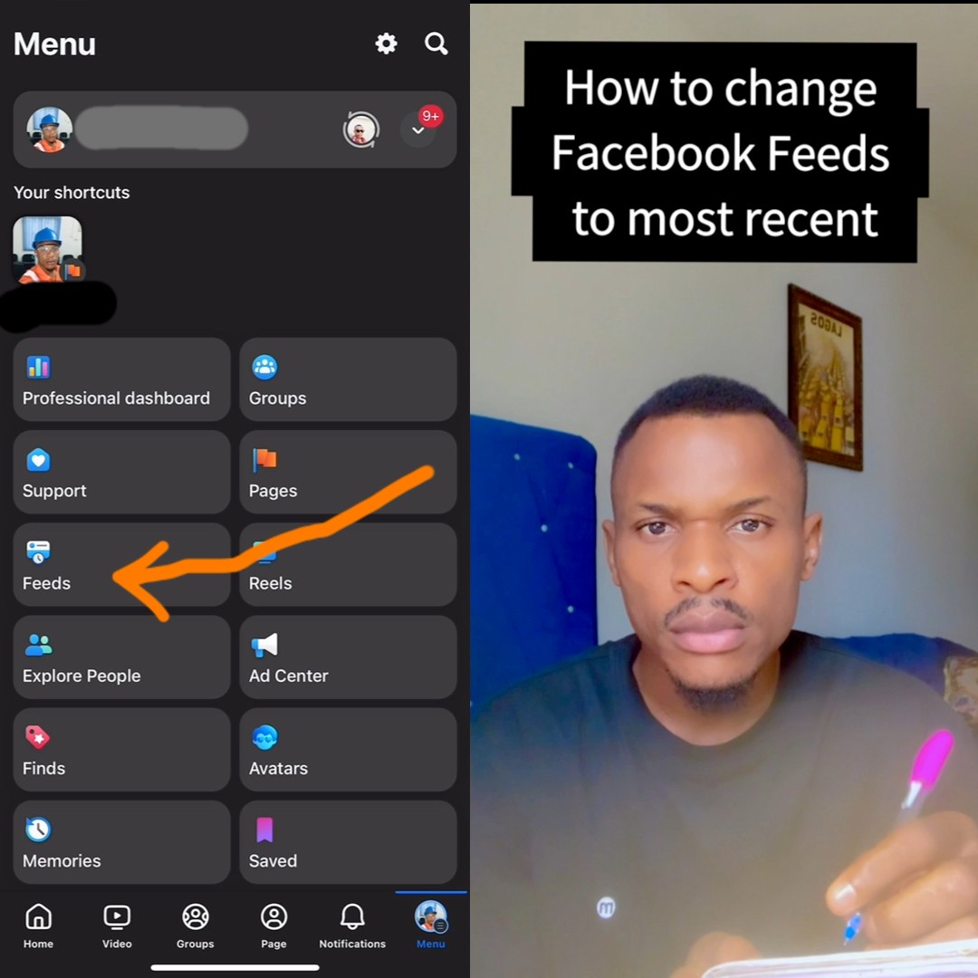 How to change facebook feeds to most recent | Engr Prince Villa | Facebook