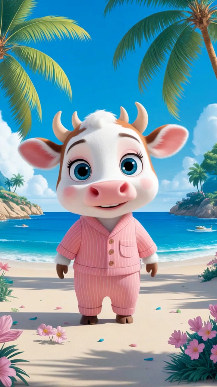 🐮🌊🎶 Canción infantil divertida con La Vaca Lola cantando y bailando en ...