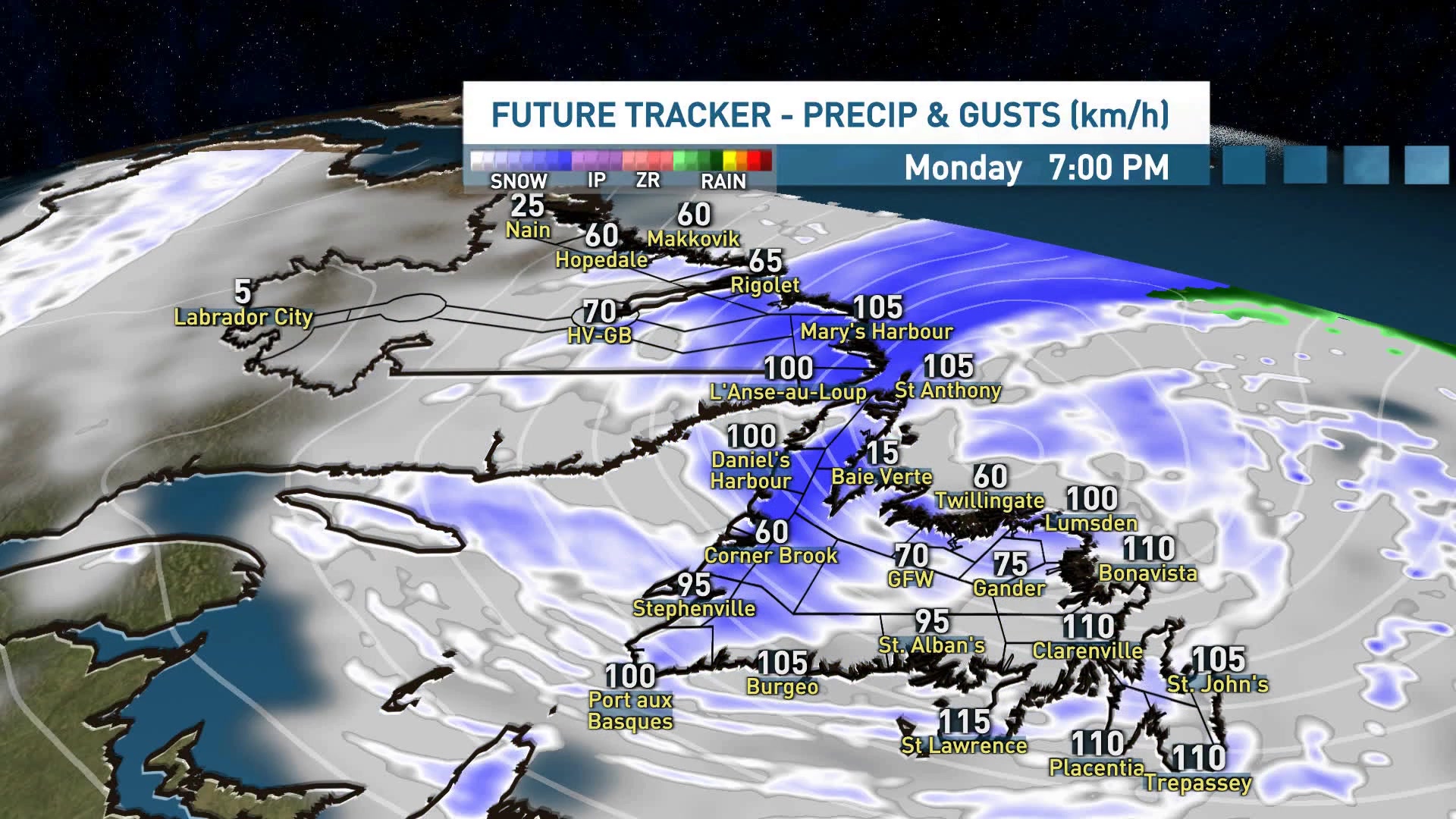 A deepening area of low pressure continues to track across the island ...
