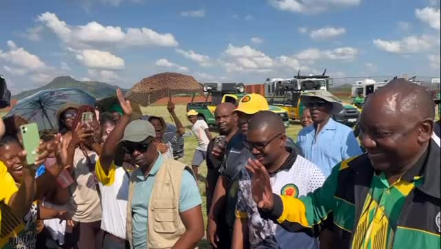 ANC President, Cde Cyril Ramaphosa, receives a warm welcome from the ...