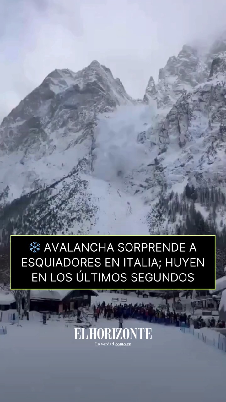 Un impactante video muestra el momento en que una avalancha desciende ...