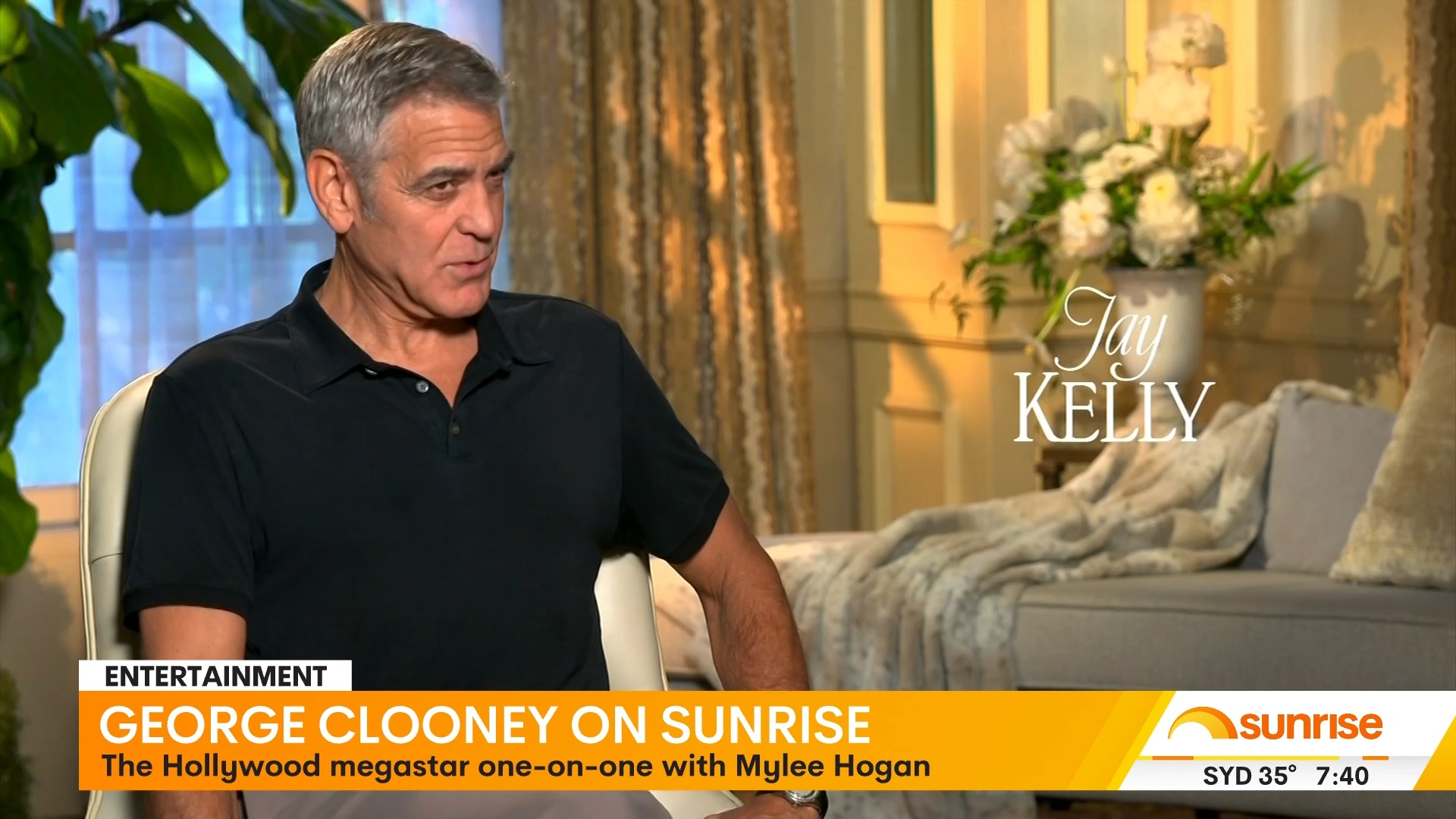 George Clooney sits down one-on-one with our very own Mylee Hogan, to ...