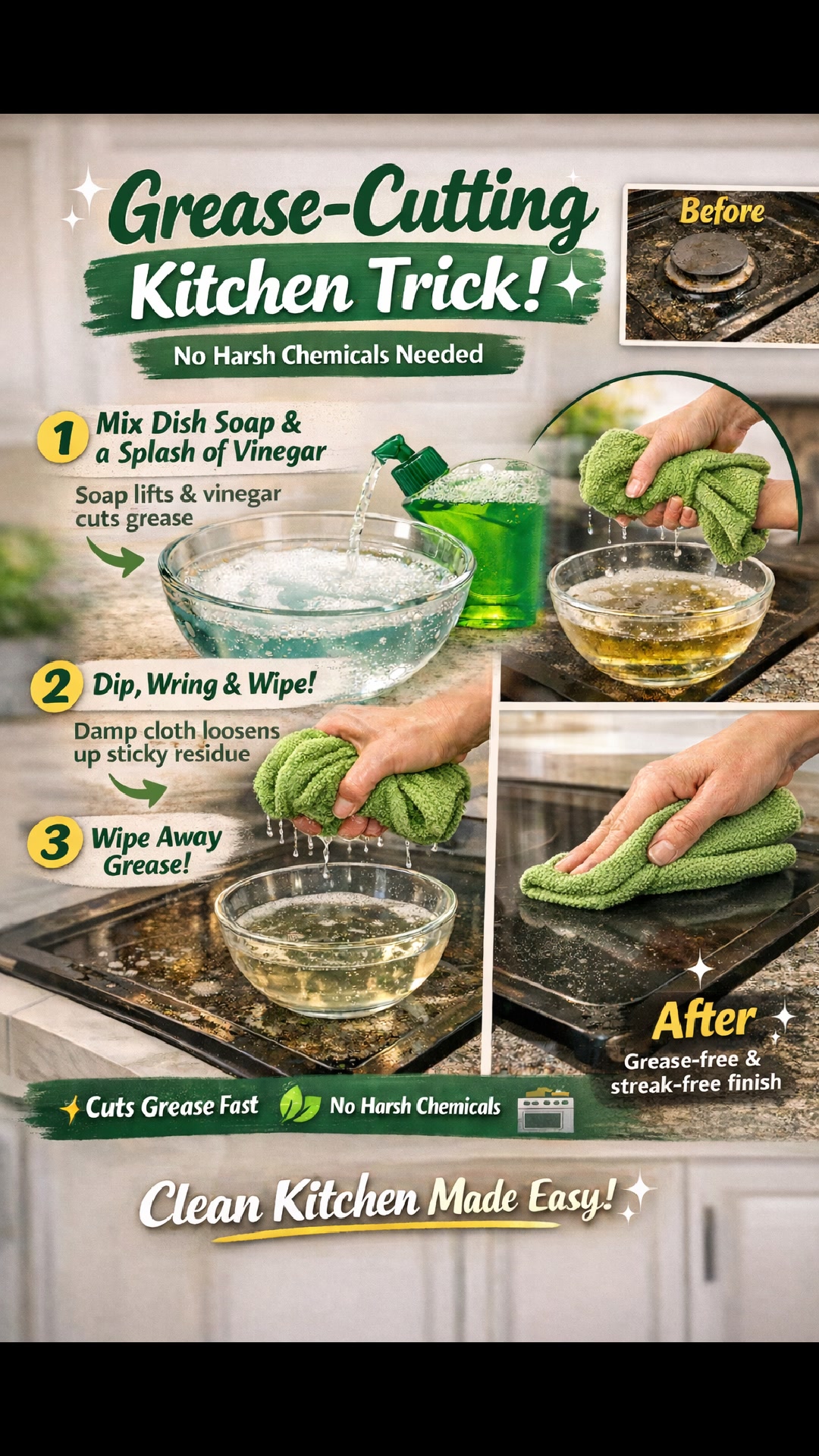 This simple kitchen trick cuts through grease fast—no harsh chemicals ...