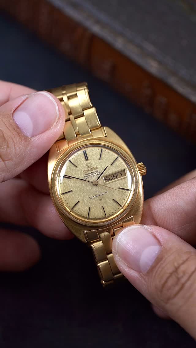 Omega Constellation 18K yellow gold day date ref 168.019, circa