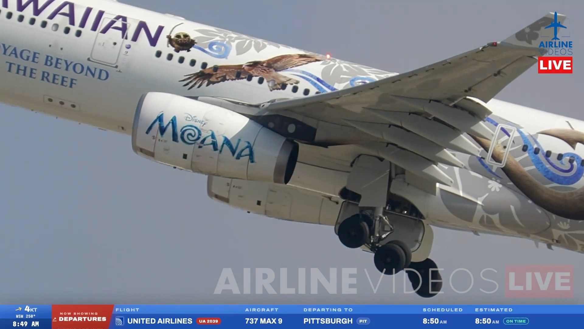 HAWAIIAN AIRLINES A330-200 ハワイアン航空 エアバス Hawaiian Airlines Airbus A330-200 in the Disney Moana livery takes