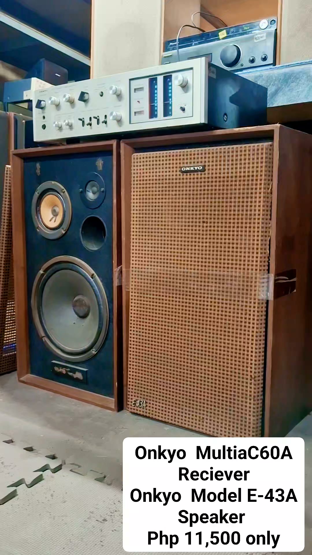 FORSALE ONKYO VINTAGE 3WAY BIG SPEAKER MODEL: E 63A MKII