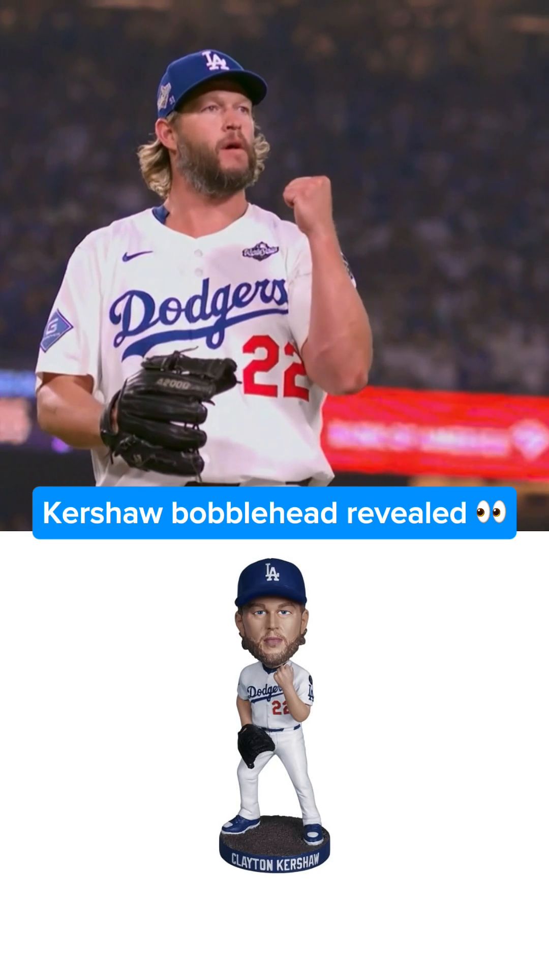 Kershaw final appearance bobblehead 🥹 #mlb #baseball #dodgers