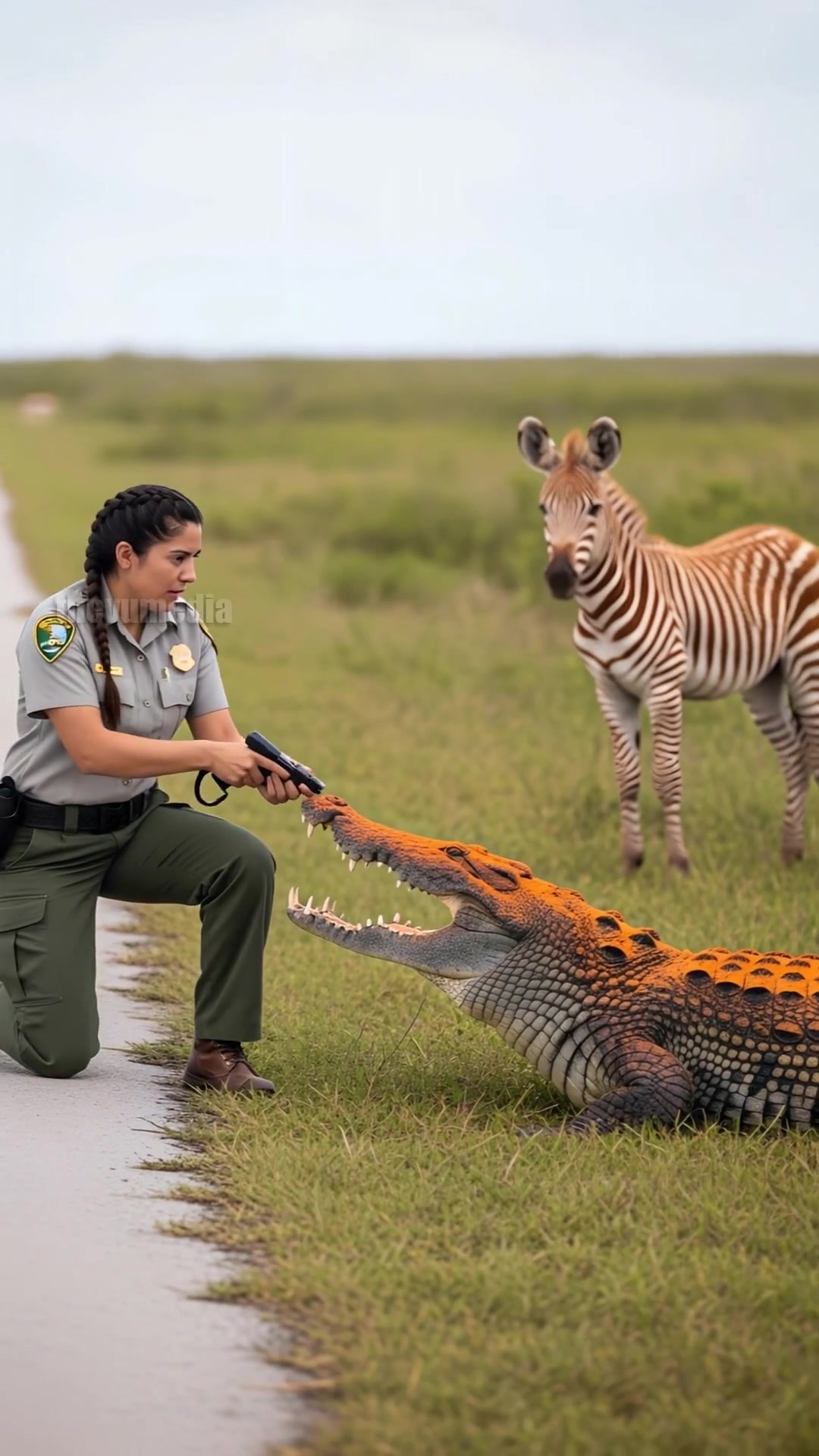 Park Ranger Fights Crocodile To Save Zebra! #rescue #animals #Wildlife ...