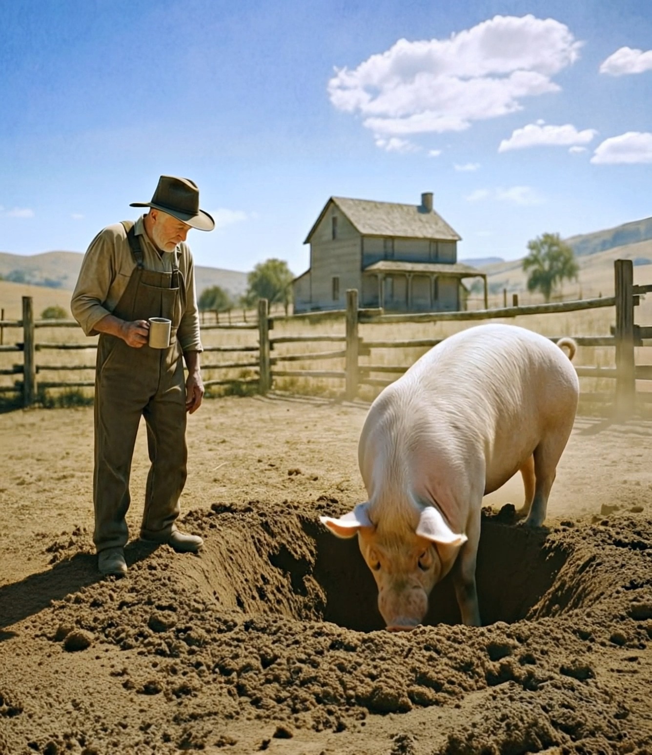 😨😲 For three days my boar had been stubbornly digging in the same spot ...