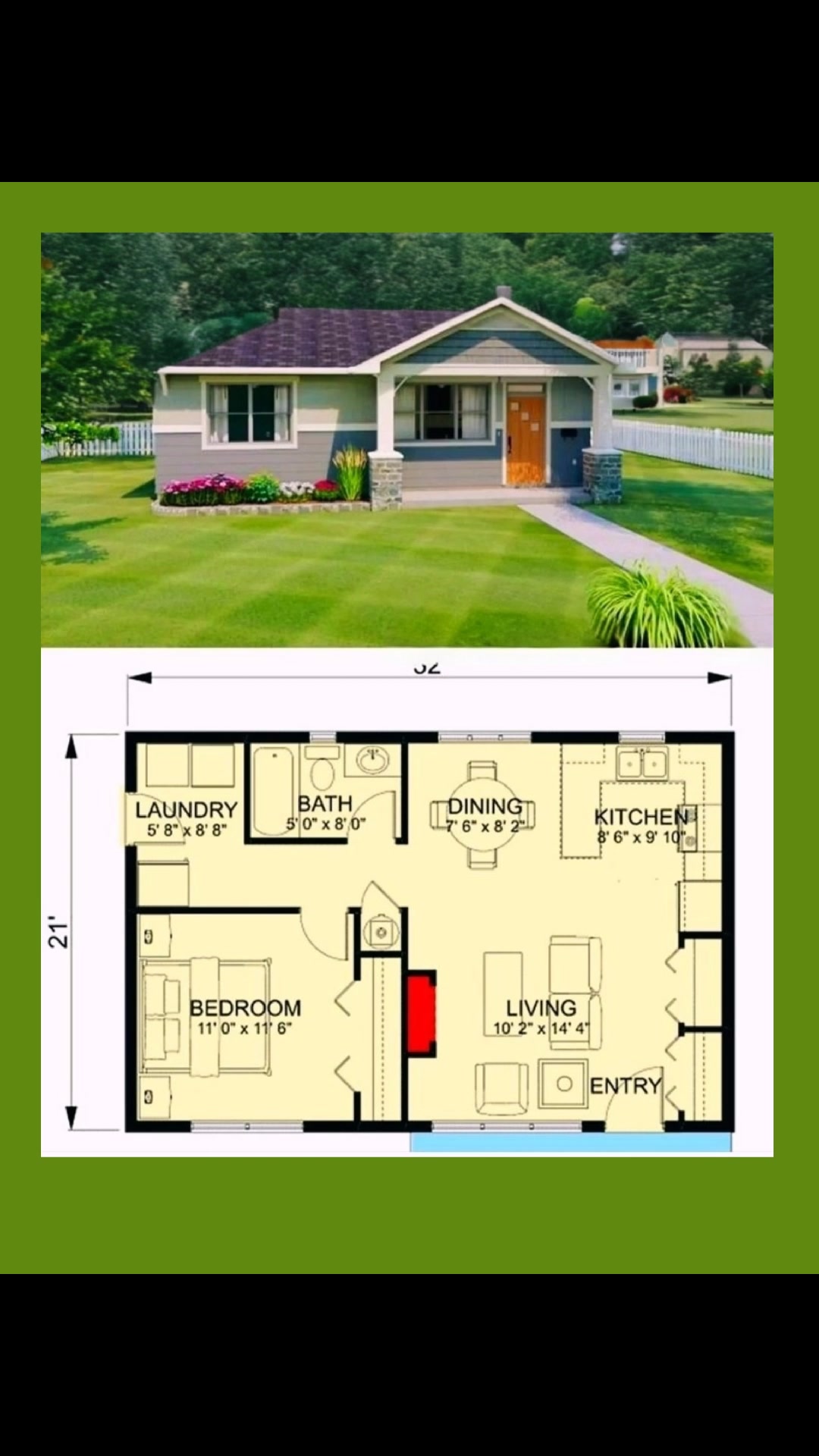 🌿2 bedrooms home plan ideas🌿 #dreamhouse 🏡ℂ𝕋𝕋𝕆💚 | Dream House | Facebook