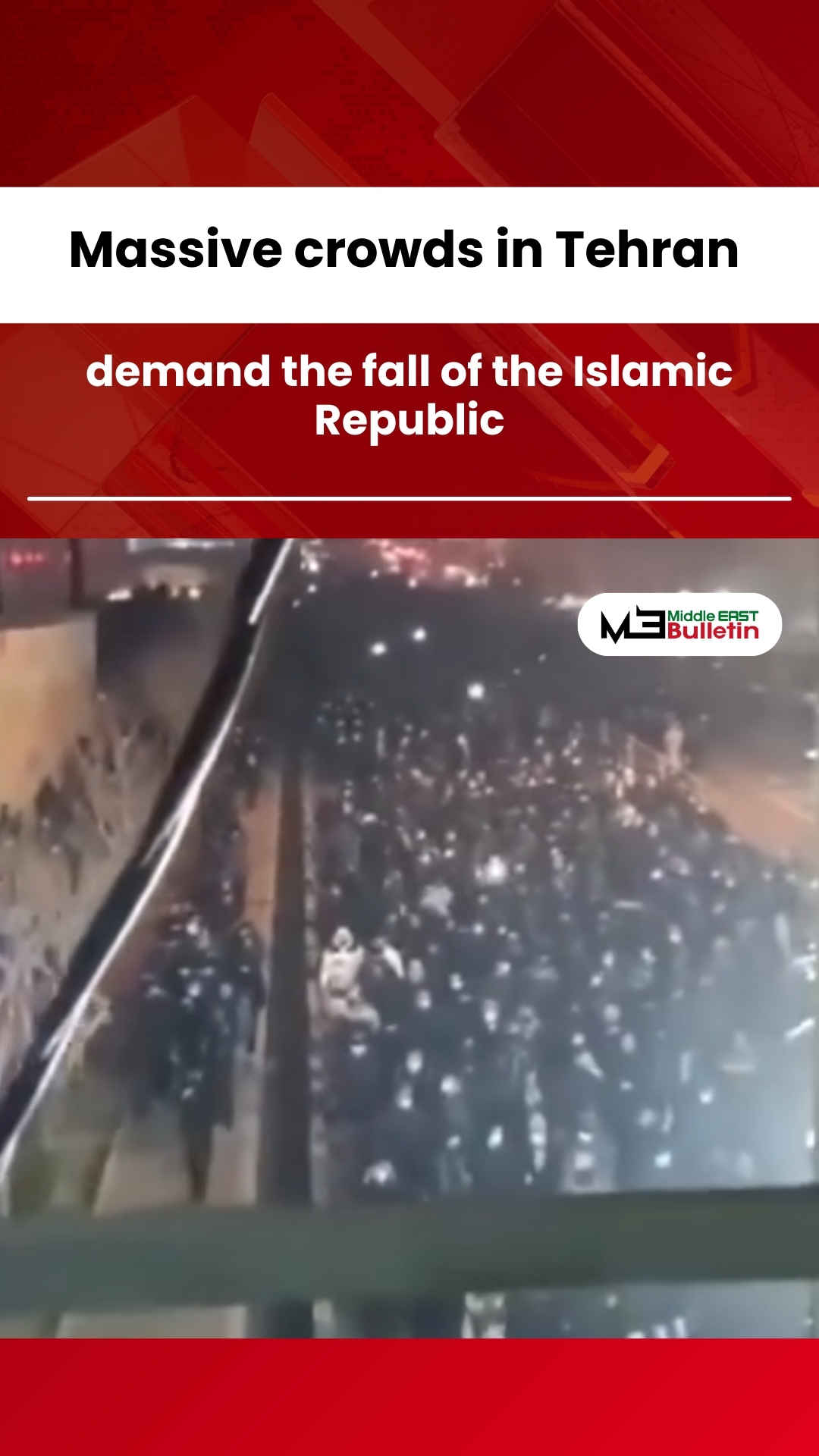 Massive Protests in Tehran Demand End of Islamic Republic! Huge crowds ...
