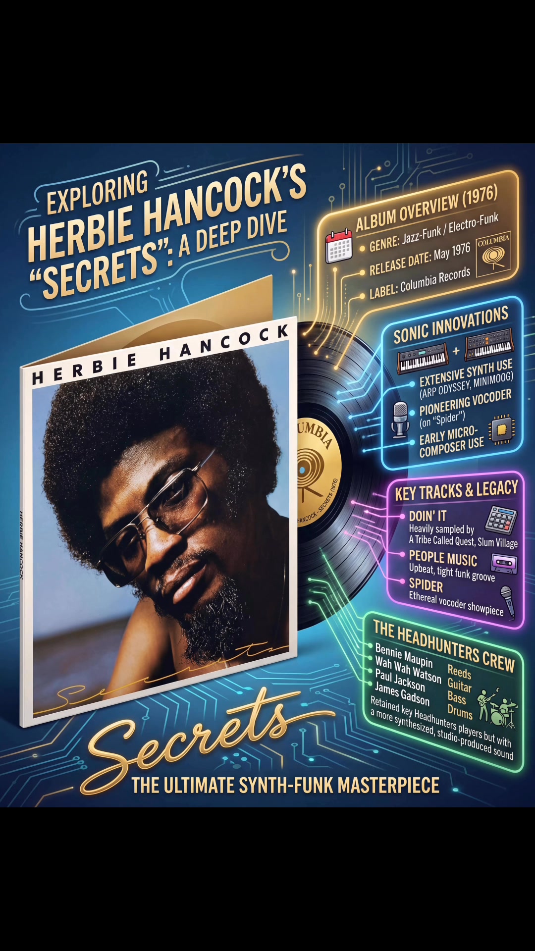 Herbie Hancock recorded Secrets in 1976 at Wally Heider Studios in