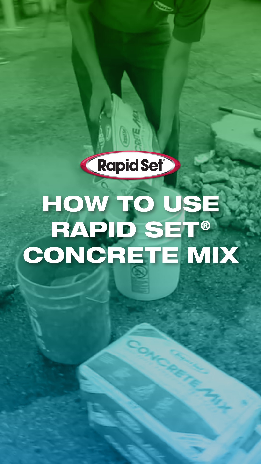 Ever wonder how fast and easy it is to use Rapid Set® Concrete Mix ...