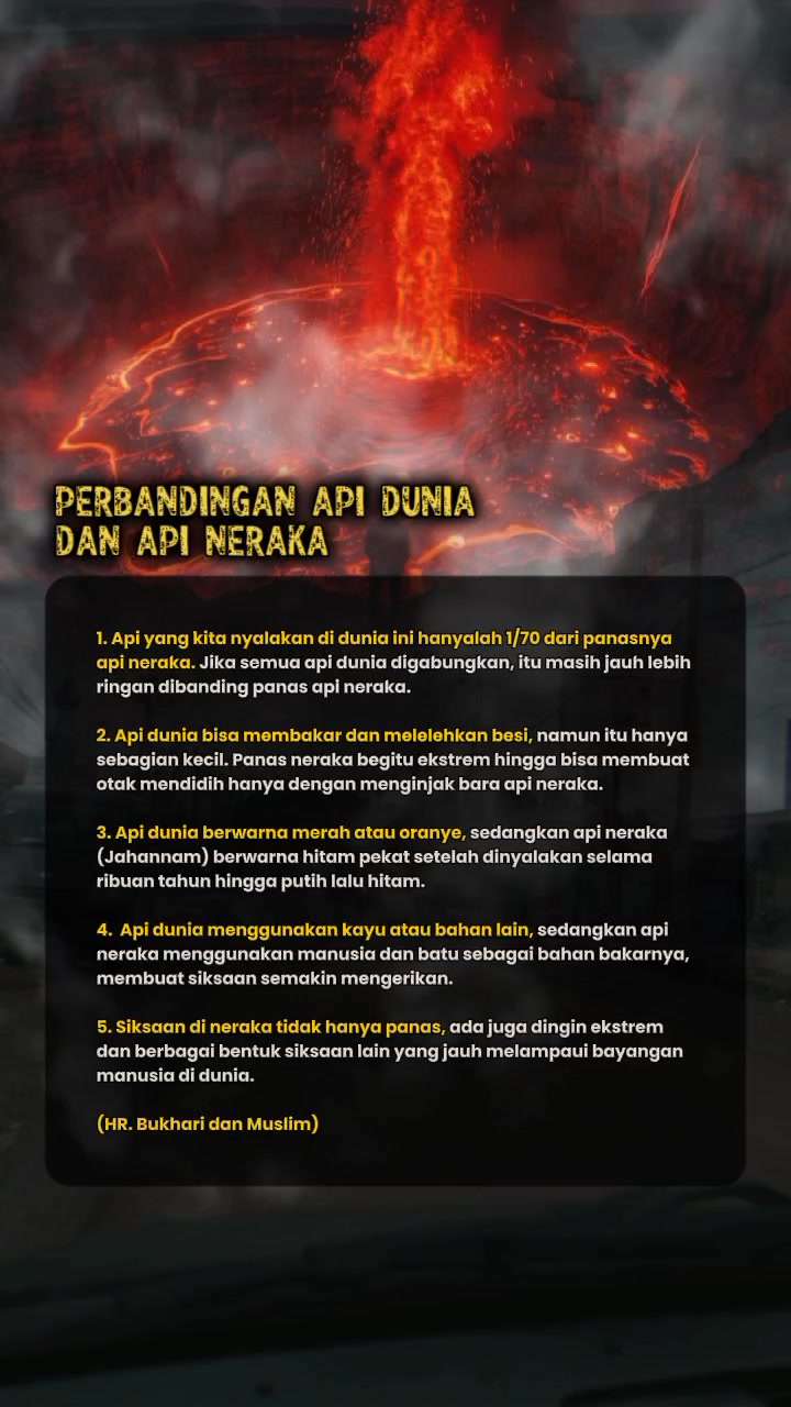 Perbandingan api dunia dan api neraka #fypreels | Sis Anthy | Facebook