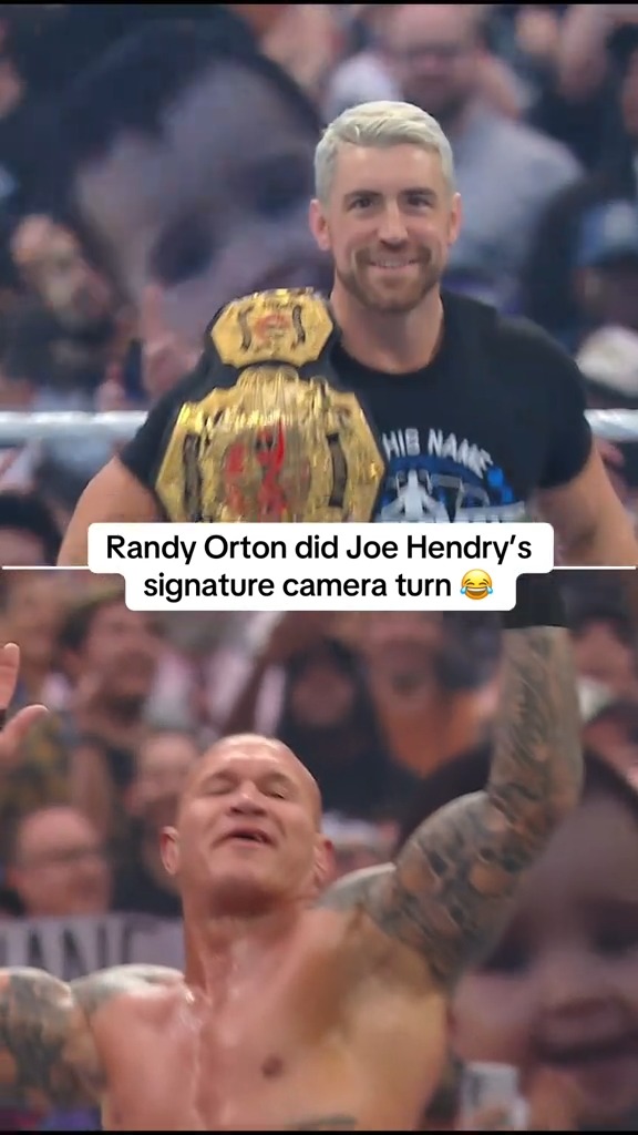Randy Orton did Joe Hendry’s signature camera turn after hitting him ...