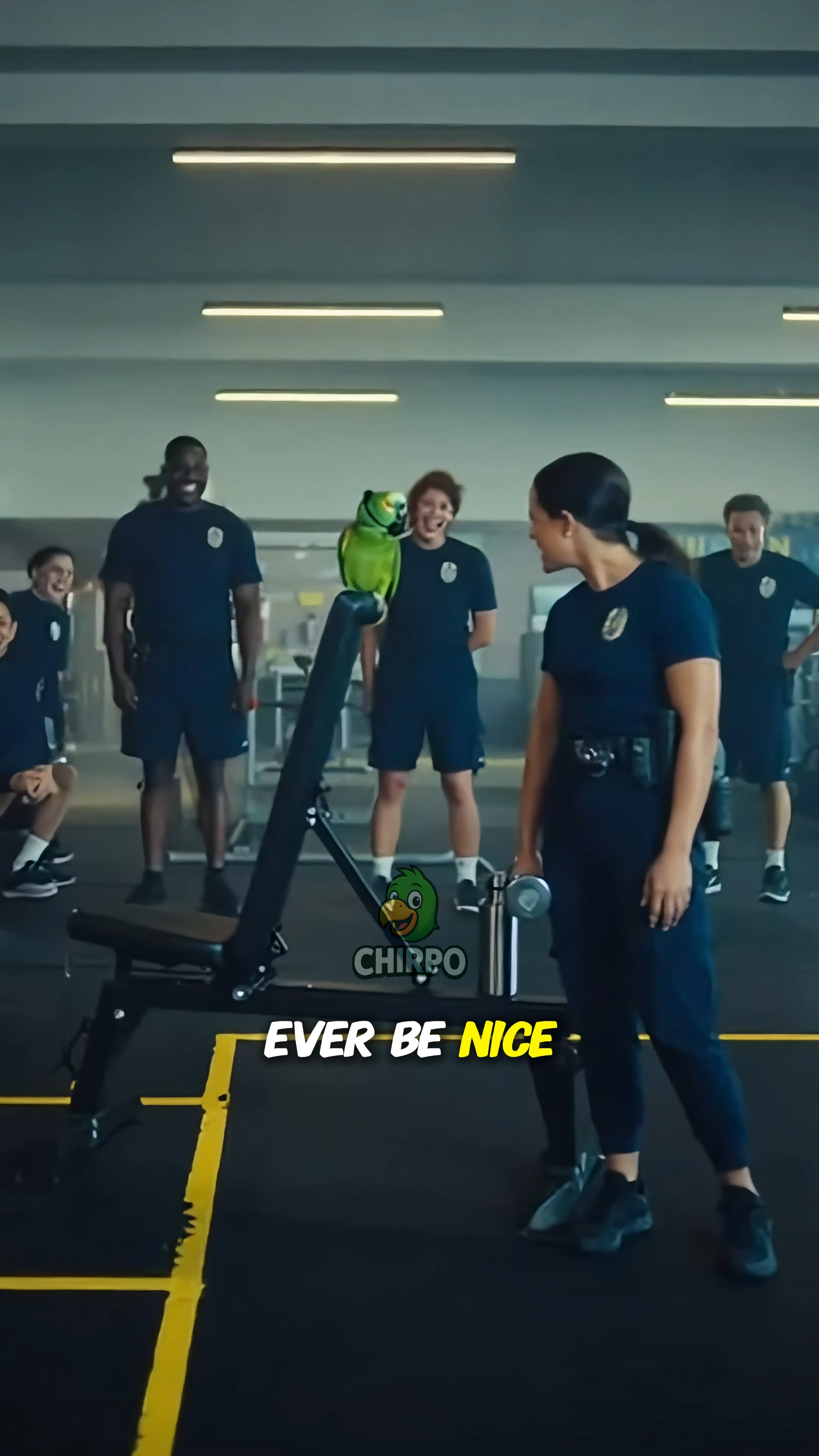 🦜 Chirpo vs Cop at the Gym The cop hits the gym, but Chirpo the parrot ...