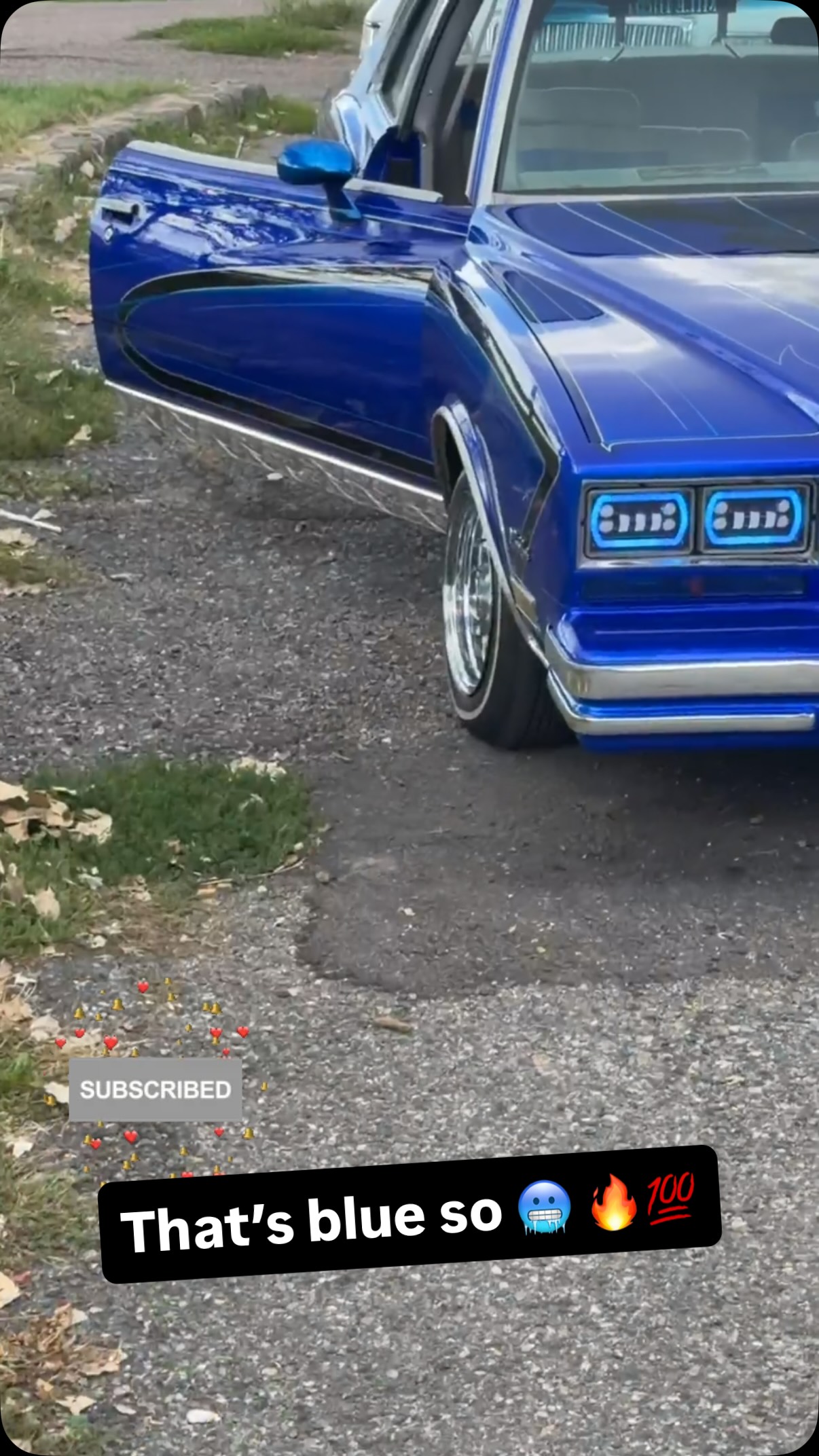 The iconic blue lowrider that Ice Cube drove to deliver the