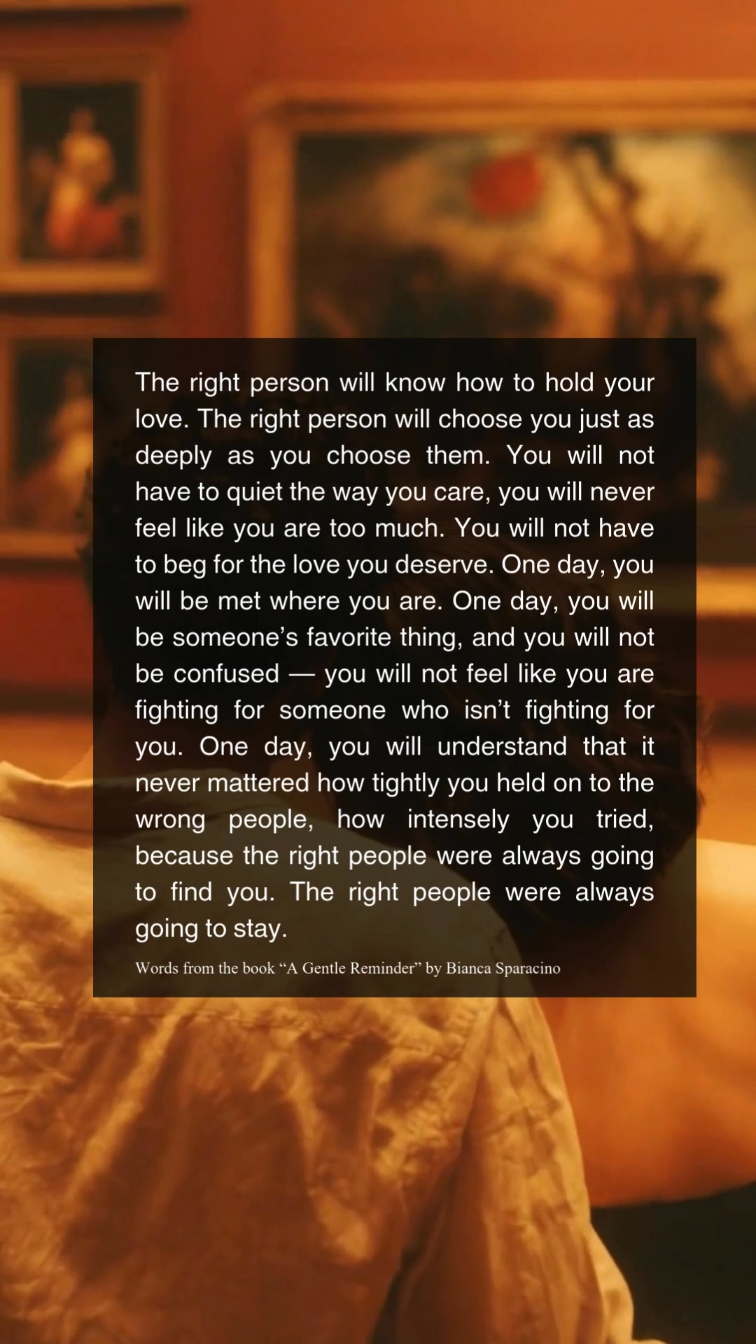 One day, you will understand that it never mattered how tightly you ...